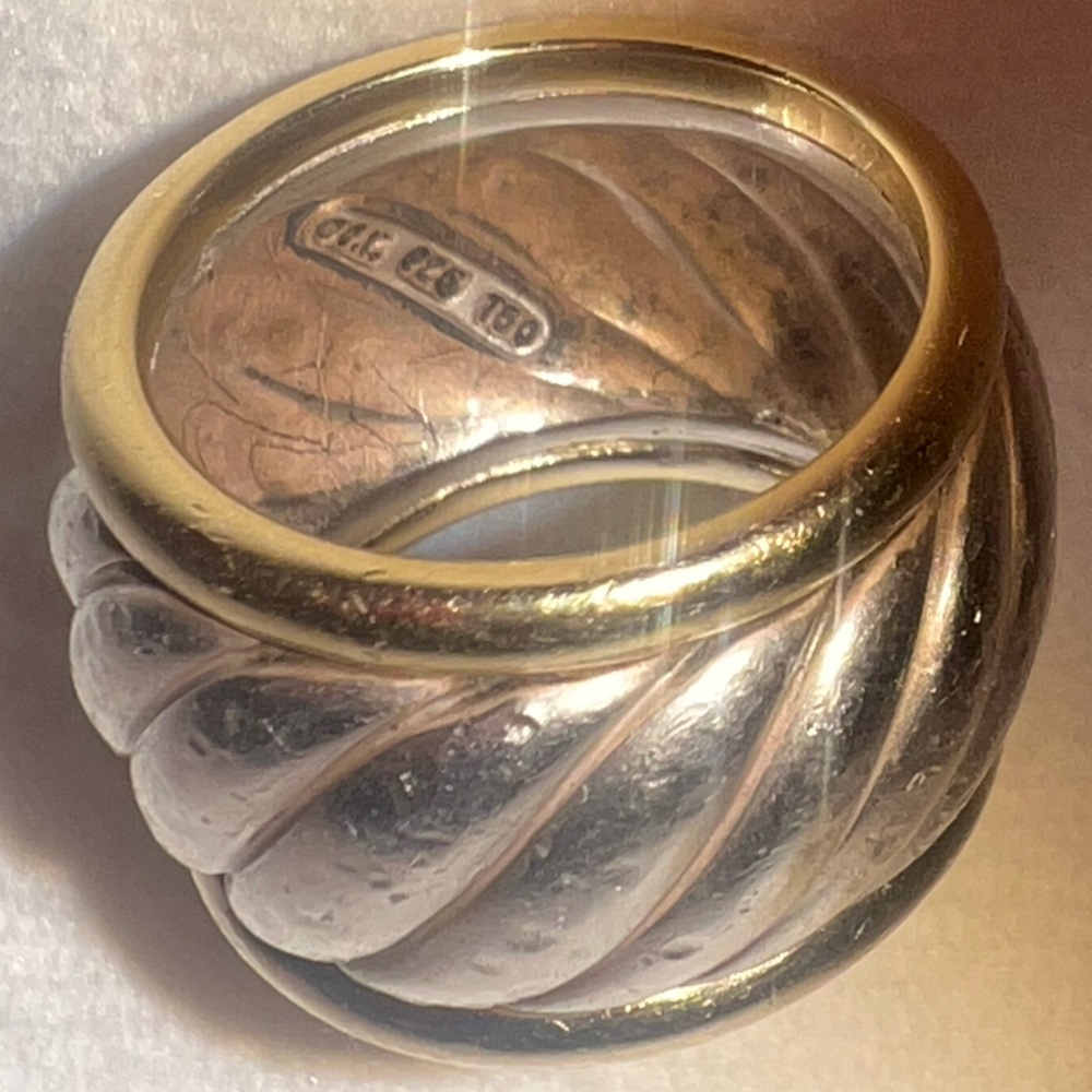 David Yurman Cigar Cable Thoroughbred wide Ring. Size 7.  Beautiful find! - Picture 3 of 12